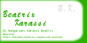 beatrix karassi business card